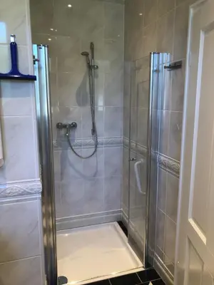 Ein Badezimmer in der Unterkunft L11 Ferienwohnung