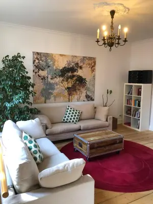 Ein Sitzbereich in der Unterkunft L11 Ferienwohnung