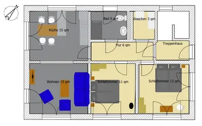 Grundriss der Unterkunft Am Stadtgarten