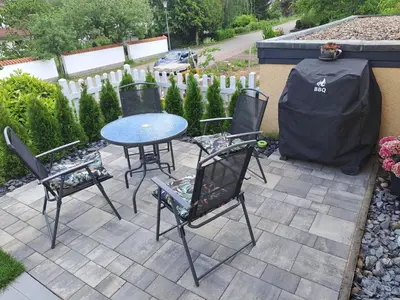 Ein Garten an der Unterkunft Weingut Gödert