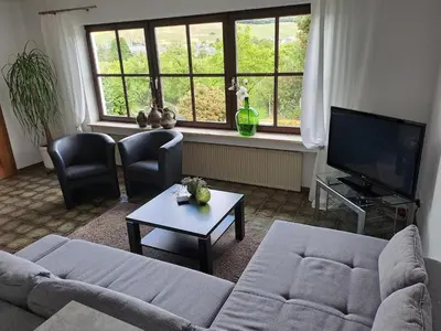 Ein Sitzbereich in der Unterkunft Weingut Gödert