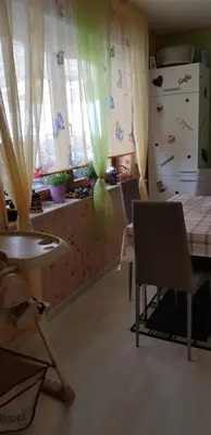 Küche/Küchenzeile in der Unterkunft Pfötchen