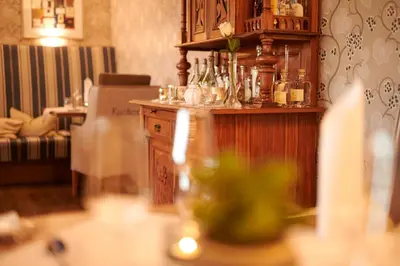 Ein Sitzbereich in der Unterkunft Kucher's Landhotel