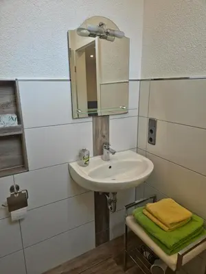 Ein Badezimmer in der Unterkunft Ferienwohnung Rheinblick Bacharach am Rhein