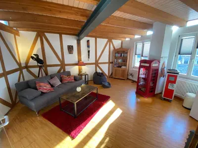 Ein Sitzbereich in der Unterkunft CASA UNA im Herzen von Bad Kreuznach