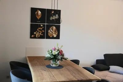 Ein Sitzbereich in der Unterkunft Ferienwohnung Traumzeit