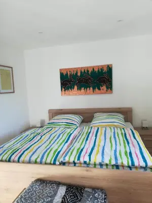 Ein Bett oder Betten in einem Zimmer der Unterkunft Präsenzhof Lay