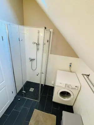 Ein Badezimmer in der Unterkunft Ferienwohnung „Klein aber fein“