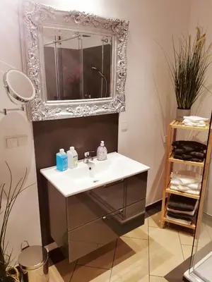 Ein Badezimmer in der Unterkunft Ferienwohnung Am Michelsbach