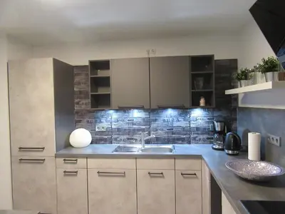 Küche/Küchenzeile in der Unterkunft Ferienhaus Leopold mit Burgblick an der Mosel