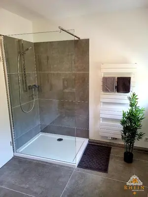 Ein Badezimmer in der Unterkunft Ruhiges Apartment I 45 qm I 5 Min zur WHU