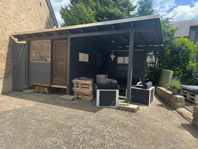 Das Gebäude in dem sich die Ferienwohnung befindet