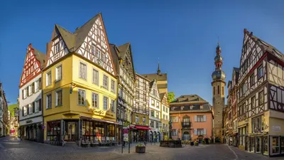 Ein allgemeiner Blick auf Cochem oder ein Stadtblick von des Hotels aus