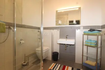 Ein Badezimmer in der Unterkunft Gästehaus Ehses