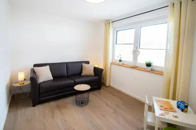 Ein Sitzbereich in der Unterkunft Ferienhaus Traumzeit