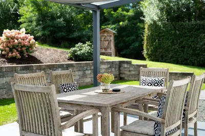 Ein Garten an der Unterkunft Ferienhaus Traumzeit