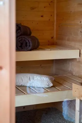 Ein Etagenbett oder Etagenbetten in einem Zimmer der Unterkunft Ferienhaus Traumzeit