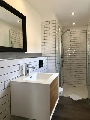 Ein Badezimmer in der Unterkunft Haus Mosel Tales in Cochem für bis zu 9 Personen