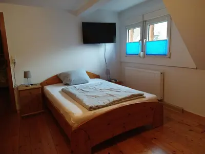 Ein Bett oder Betten in einem Zimmer der Unterkunft Ferienhaus Casa Alfredo