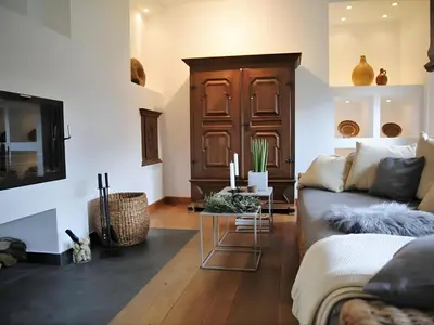 Ein Sitzbereich in der Unterkunft N7Quartier