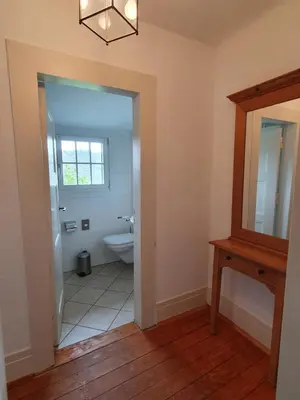Ein Badezimmer in der Unterkunft Wächterhaus auf der Sauerburg