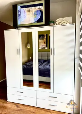 Ein Bett oder Betten in einem Zimmer der Unterkunft Modernes Apartment mit Balkon I 45qm I Zentrum
