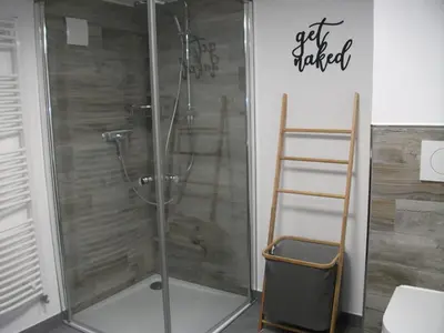 Ein Badezimmer in der Unterkunft Ferienwohnung RheinSpaziert