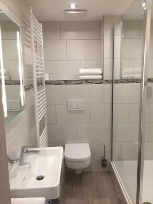 Ein Badezimmer in der Unterkunft Gästehaus Albers