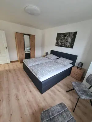 Ein Bett oder Betten in einem Zimmer der Unterkunft Ferienhaus Birute