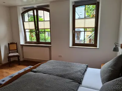 Ein Bett oder Betten in einem Zimmer der Unterkunft Ferienhaus Winzerauszeit