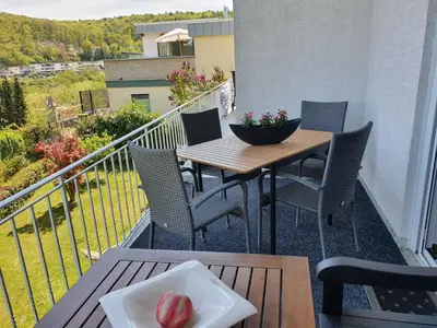 Ein Balkon oder eine Terrasse in der Unterkunft Ferienwohnung Schlossblick Bad Breisig