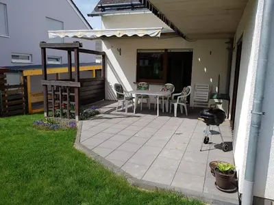Ein Patio oder anderer Außenbereich in der Unterkunft Ferienwohnung Nscho Tschi