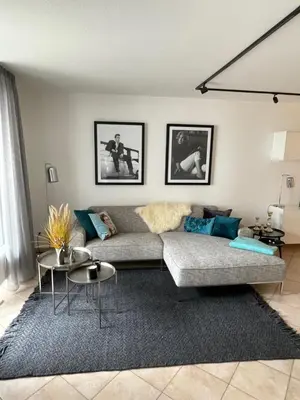 Ein Sitzbereich in der Unterkunft Ferienwohnung Alte Burg Koblenz