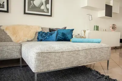 Ein Sitzbereich in der Unterkunft Ferienwohnung Alte Burg Koblenz