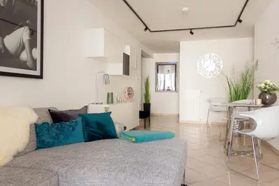 Ein Sitzbereich in der Unterkunft Ferienwohnung Alte Burg Koblenz
