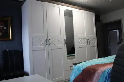 Ein Bett oder Betten in einem Zimmer der Unterkunft Fewo Am Kendel