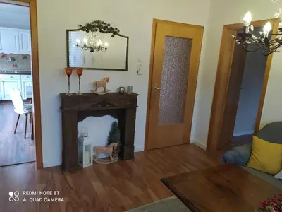 Ein Sitzbereich in der Unterkunft Haus Elfi