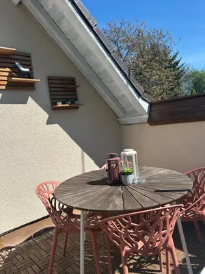Ein Balkon oder eine Terrasse in der Unterkunft Bonnys Ferienwohnung