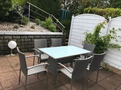 Ein Balkon oder eine Terrasse in der Unterkunft Blue House Mosel