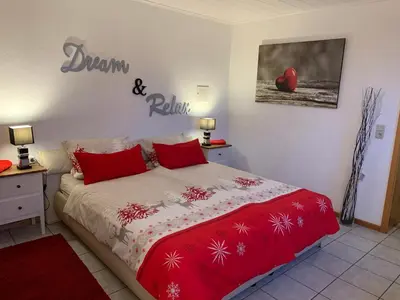 Ein Bett oder Betten in einem Zimmer der Unterkunft Hanne's Gästestudio