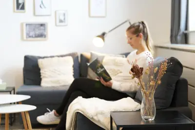 Ein Sitzbereich in der Unterkunft DTV-zertifizierte Ferienwohnung Kleine Moselruhe - zentral, für 3 Personen, Parkplatz & WLAN