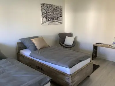 Ein Bett oder Betten in einem Zimmer der Unterkunft Pension N-Ring