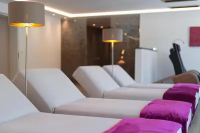 Ein Sitzbereich in der Unterkunft Hotel Lipmann 