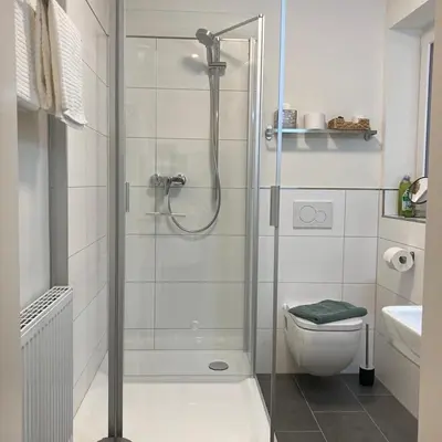 Ein Badezimmer in der Unterkunft Apartment Hallenbach