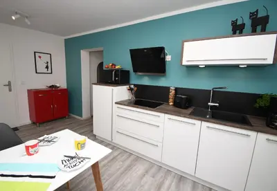 TV/Unterhaltungsangebot in der Unterkunft Schorn³ Appartements