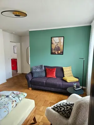 Ein Sitzbereich in der Unterkunft Schorn³ Appartements