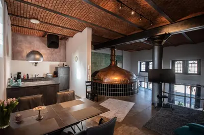 Ein Sitzbereich in der Unterkunft Sudhaus/Alte Brauerei