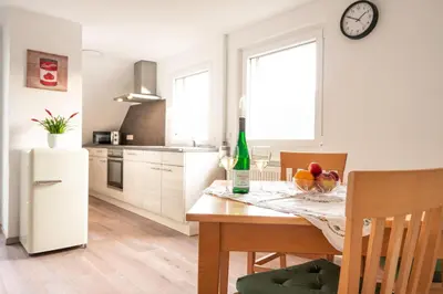 Küche/Küchenzeile in der Unterkunft Haus Hanghuhn