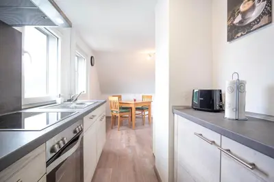 Küche/Küchenzeile in der Unterkunft Haus Hanghuhn