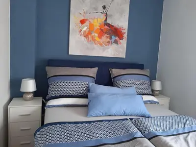 Ein Sitzbereich in der Unterkunft Ferienwohnung Wilfried